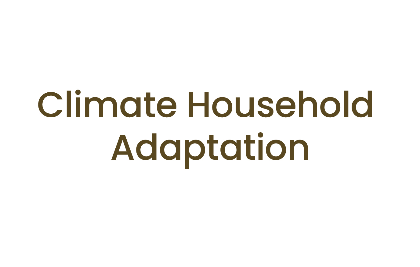 Climate Household Adaptation
